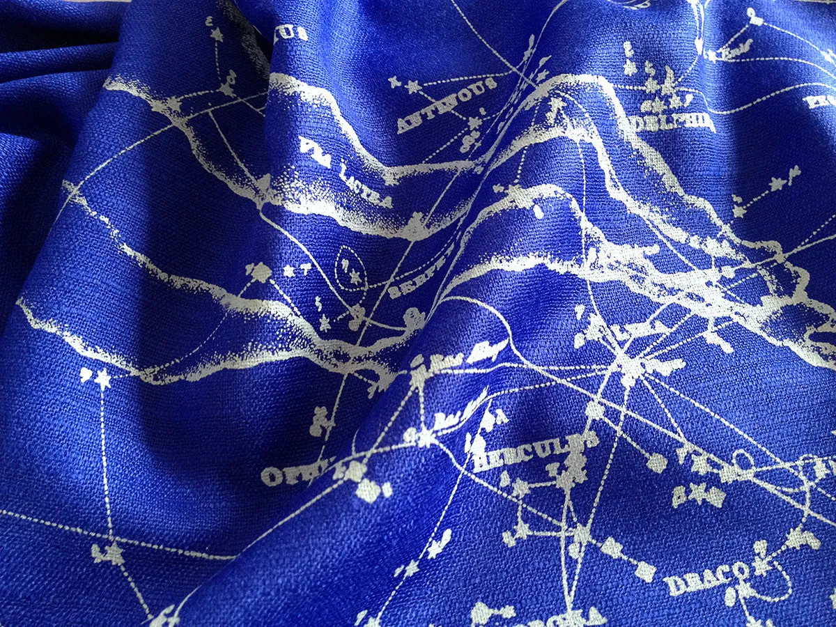 Milky Way Star Chart Scarf, bamboo pashmina