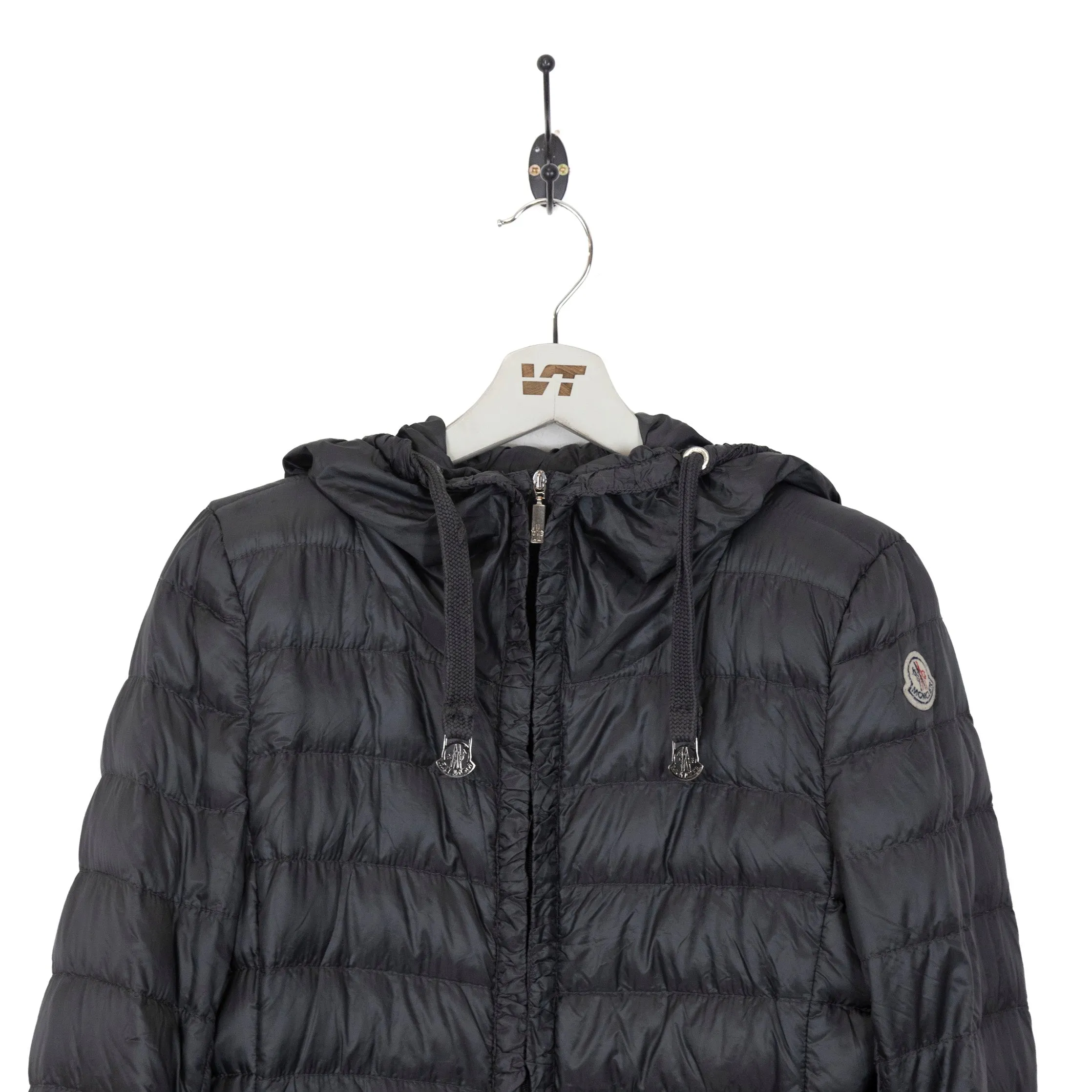 Moncler Grey Hooded Puffer Jacket