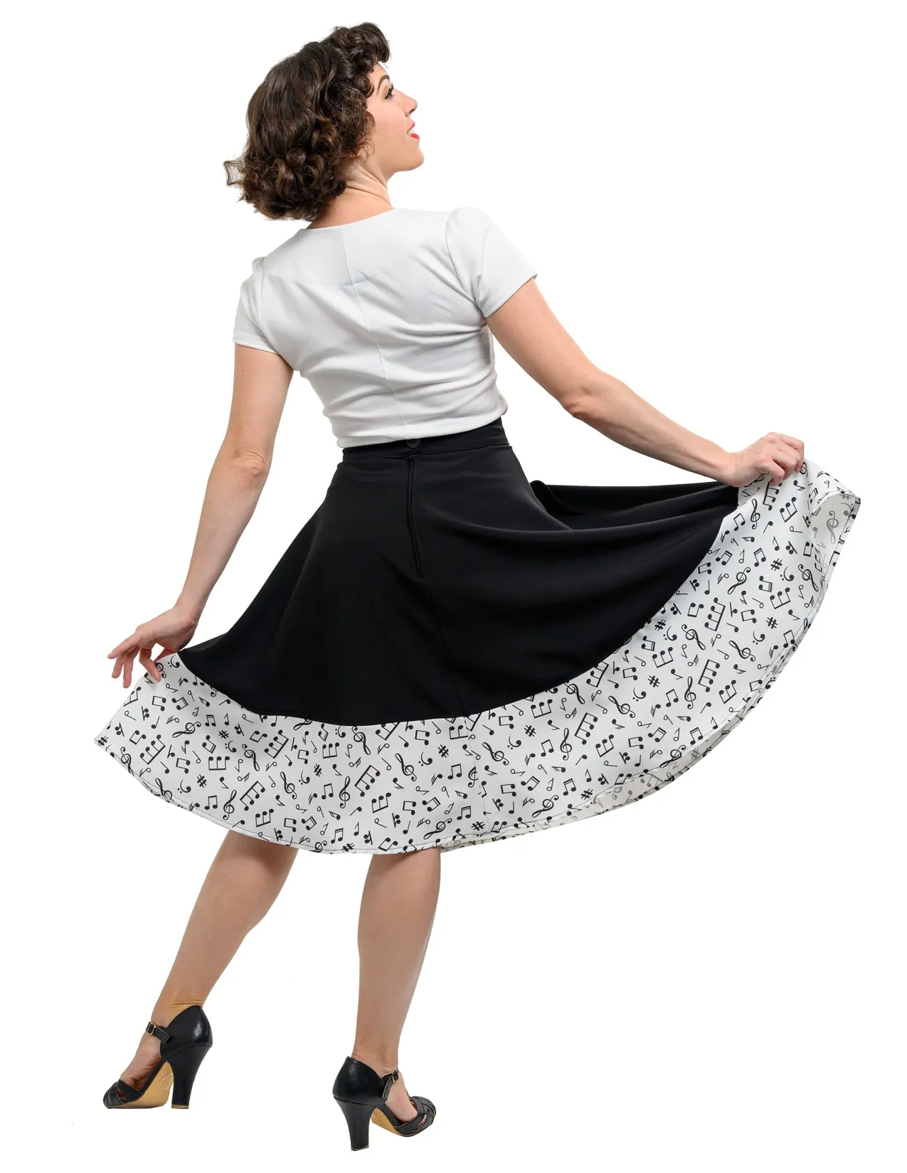 Music Note Thrills Skirt with Pockets