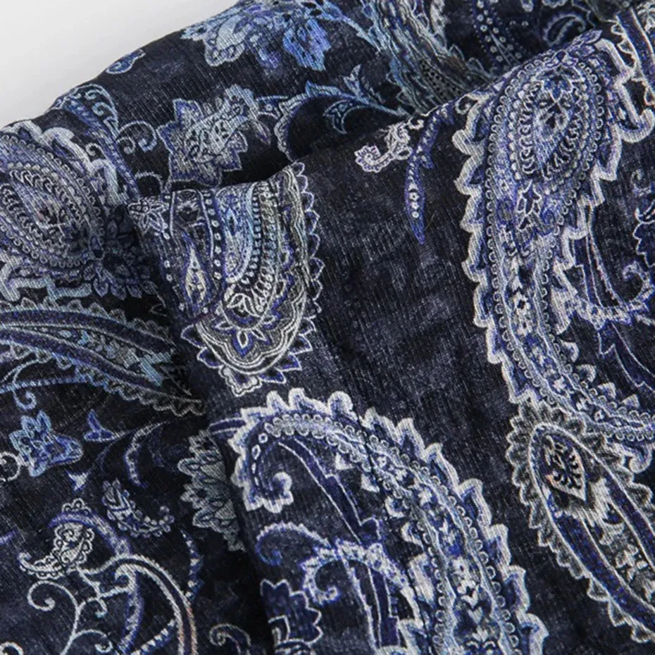 Mystic Blue Paisley Breeze Shirt