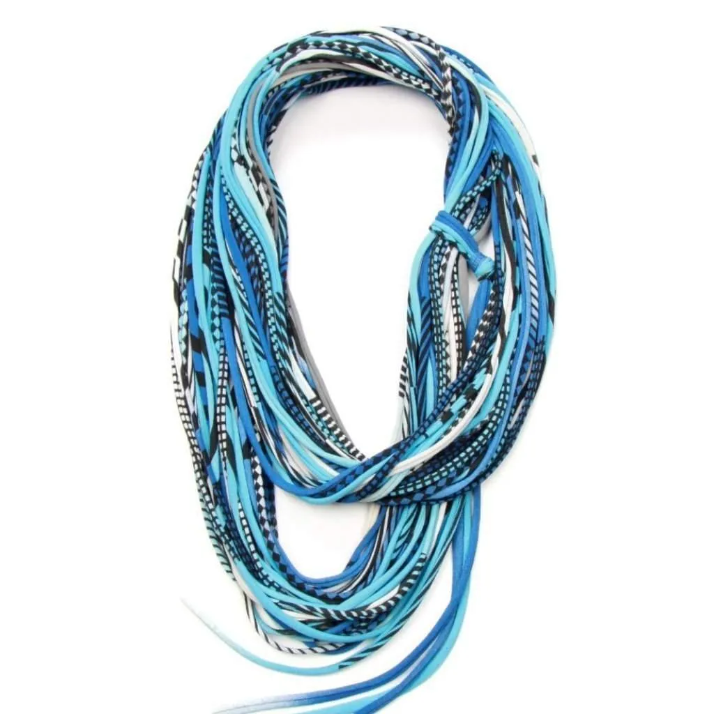 Necklush Infinity Scarf / Blue & Black / Unisex