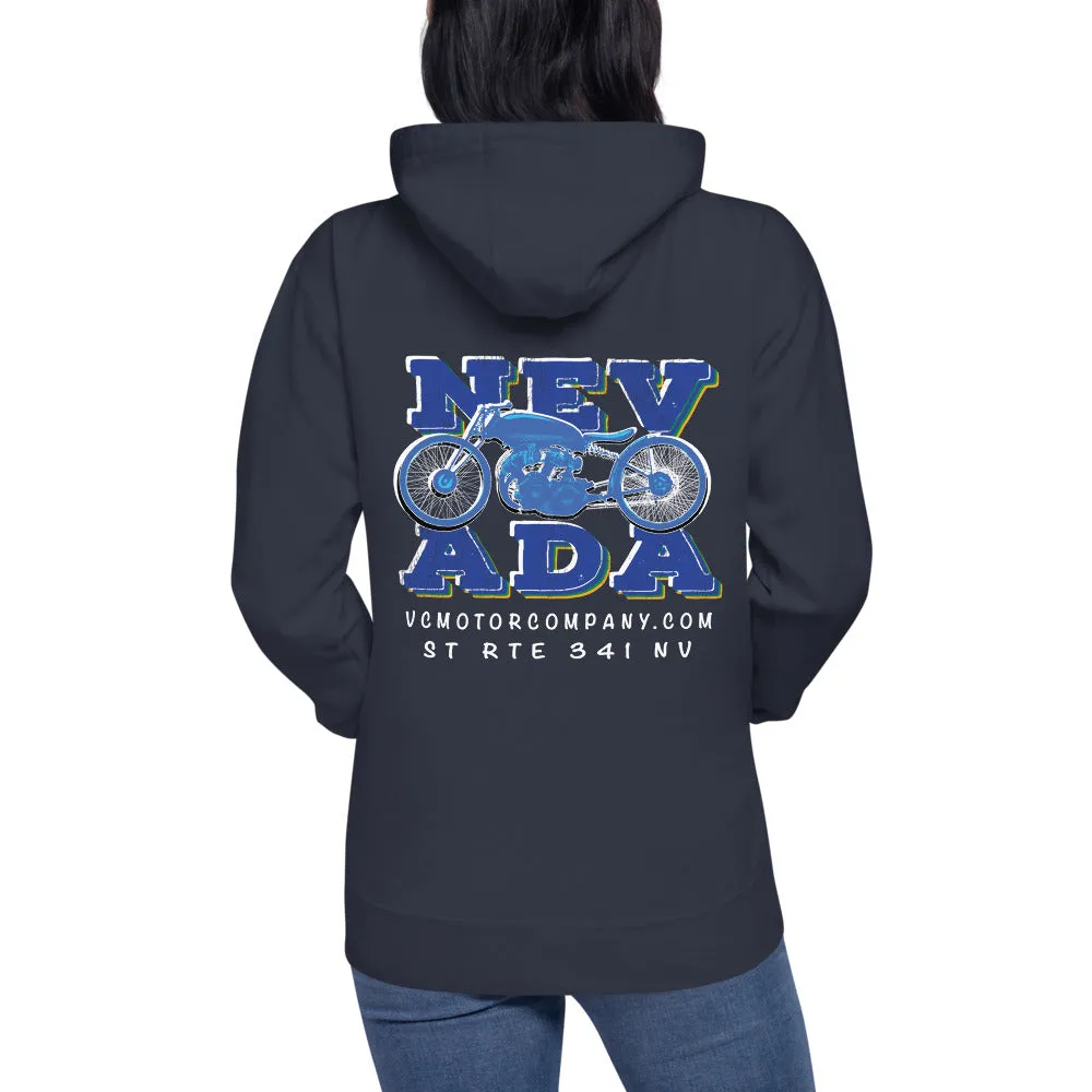 Nevada Blue and Grey Pullover Hoodie