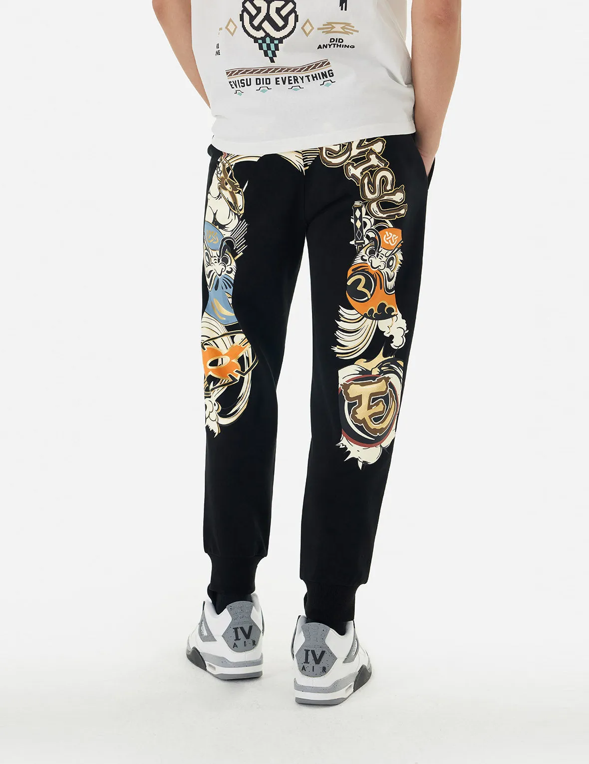 Ninja Daruma Daicock Print Regular Fit Sweatpants