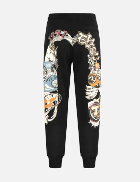 Ninja Daruma Daicock Print Regular Fit Sweatpants