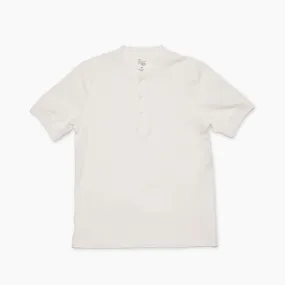 Nudie - Short Sleeve Henley T-Shirt Ecru