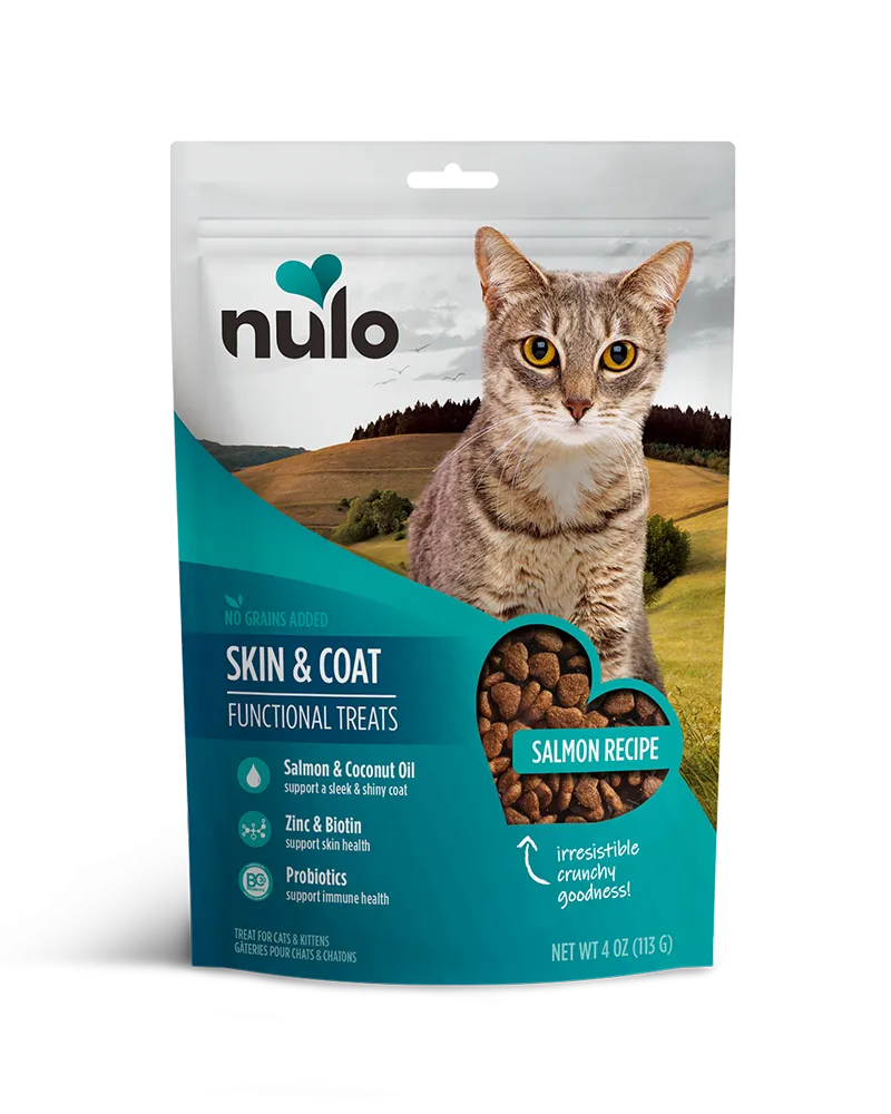 Nulo Skin & Coat Salmon Recipe Functional Cat Treats 4oz