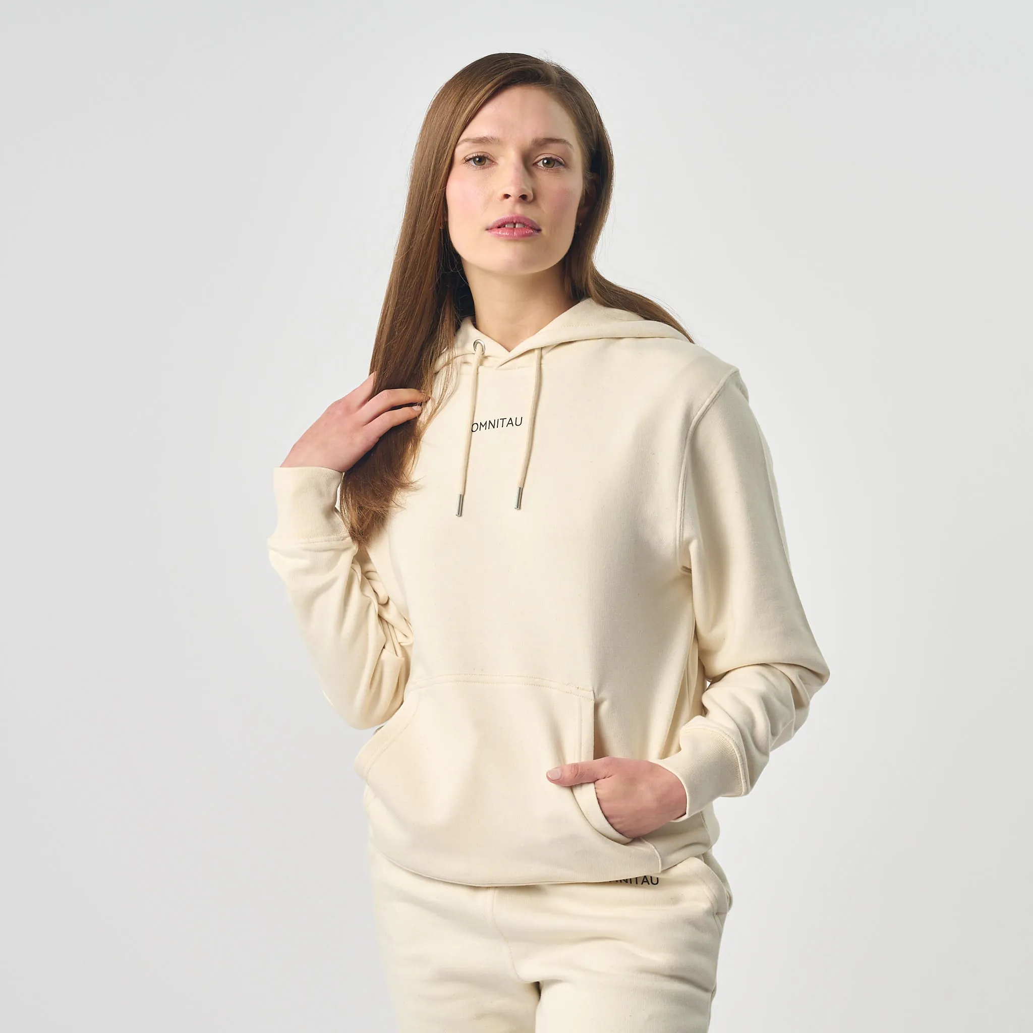 Omnitau Women's Presence Organic Cotton Medium Fit Hoodie - Cream