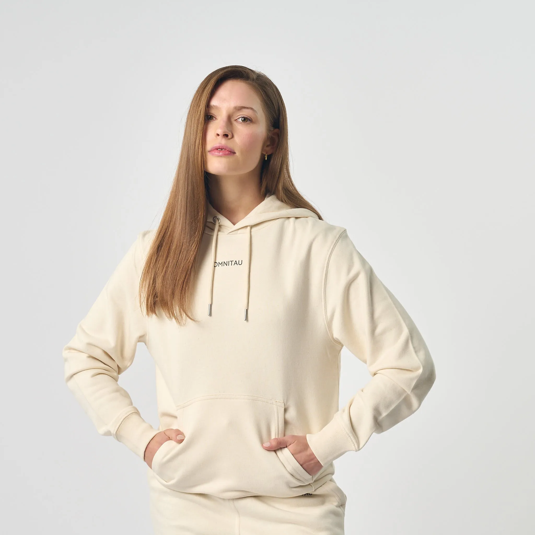 Omnitau Women's Presence Organic Cotton Medium Fit Hoodie - Cream