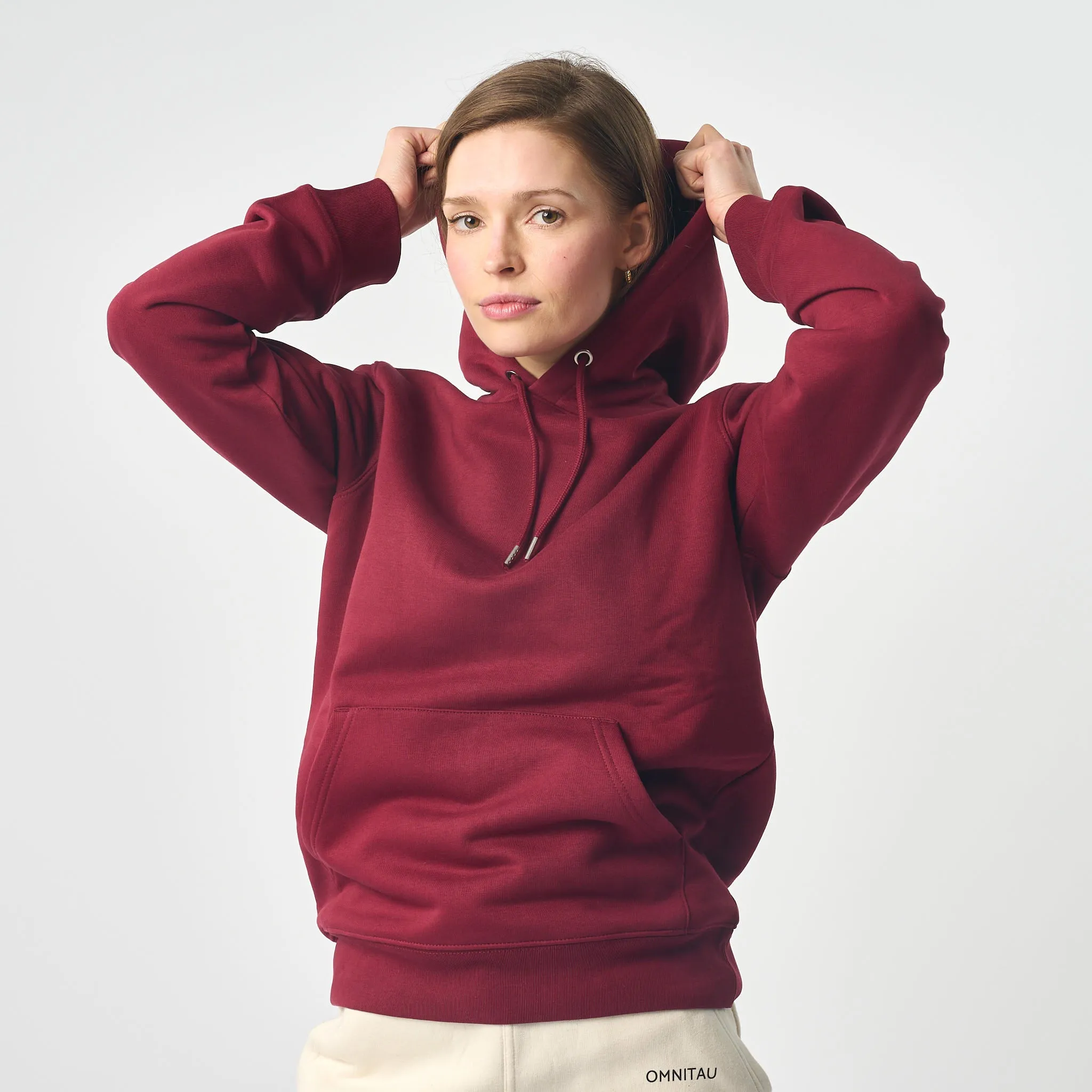 Omnitau Women's Prime Organic Cotton Hoodie - Burgundy