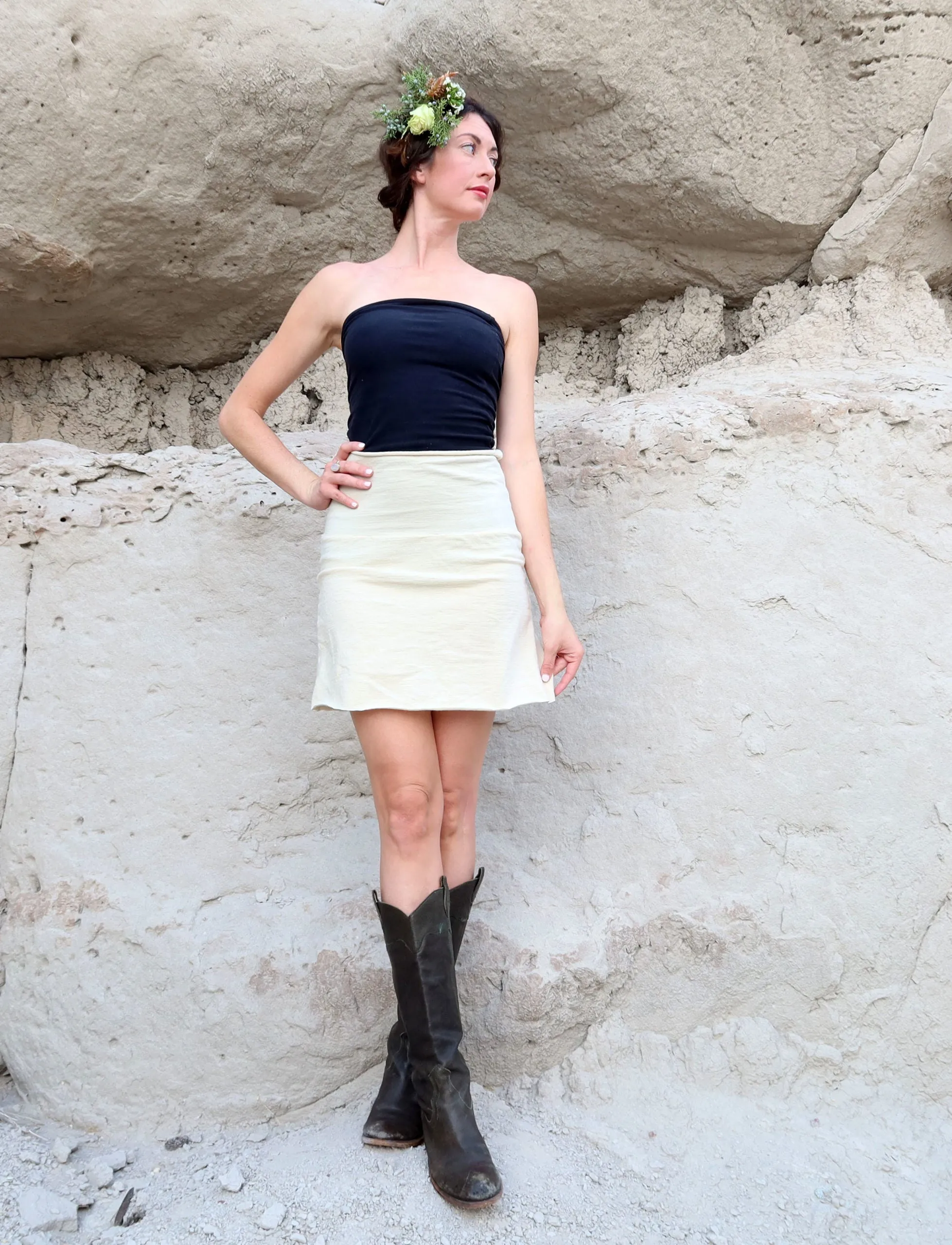 ORGANIC WOOL Simplicity Mini Skirt