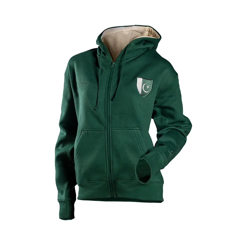 PAKISTAN FLEECE ZIPPER HOODIE-GREEN