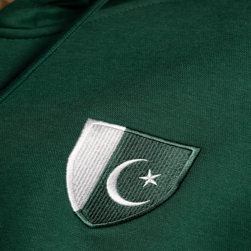 PAKISTAN FLEECE ZIPPER HOODIE-GREEN