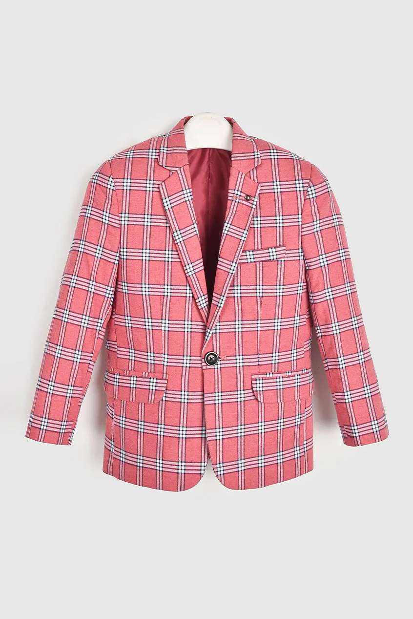 Pink Checkered Coat