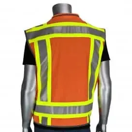 PIP - ANSI Type R Class 2 Two-Tone Fifteen Pocket Tech-Ready Ripstop Surveyors Vest with Mesh Back