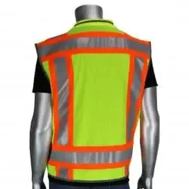 PIP - ANSI Type R Class 2 Two-Tone Fifteen Pocket Tech-Ready Ripstop Surveyors Vest with Mesh Back