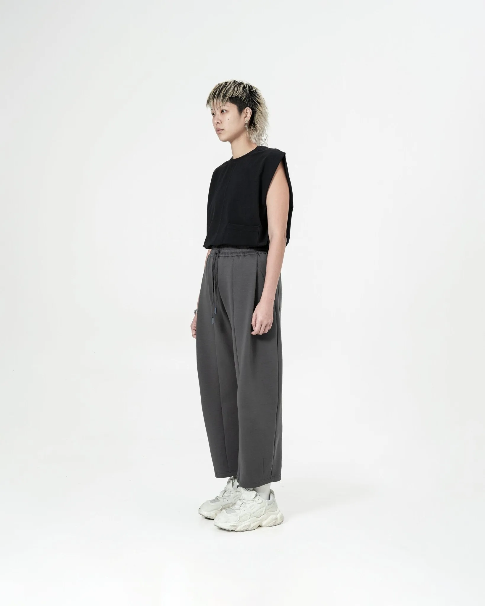 Pleated Sweatpants - Graphite