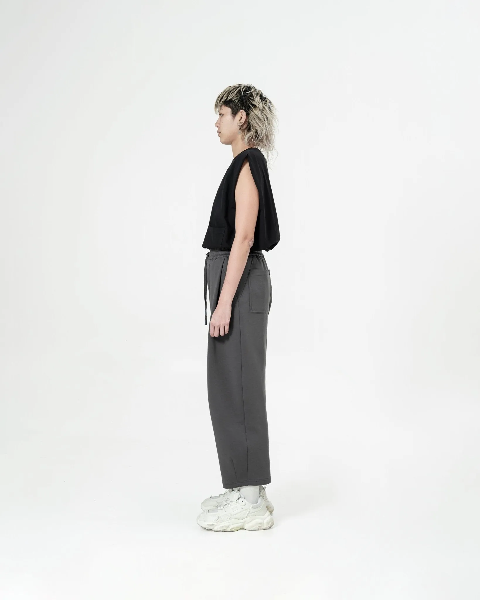 Pleated Sweatpants - Graphite