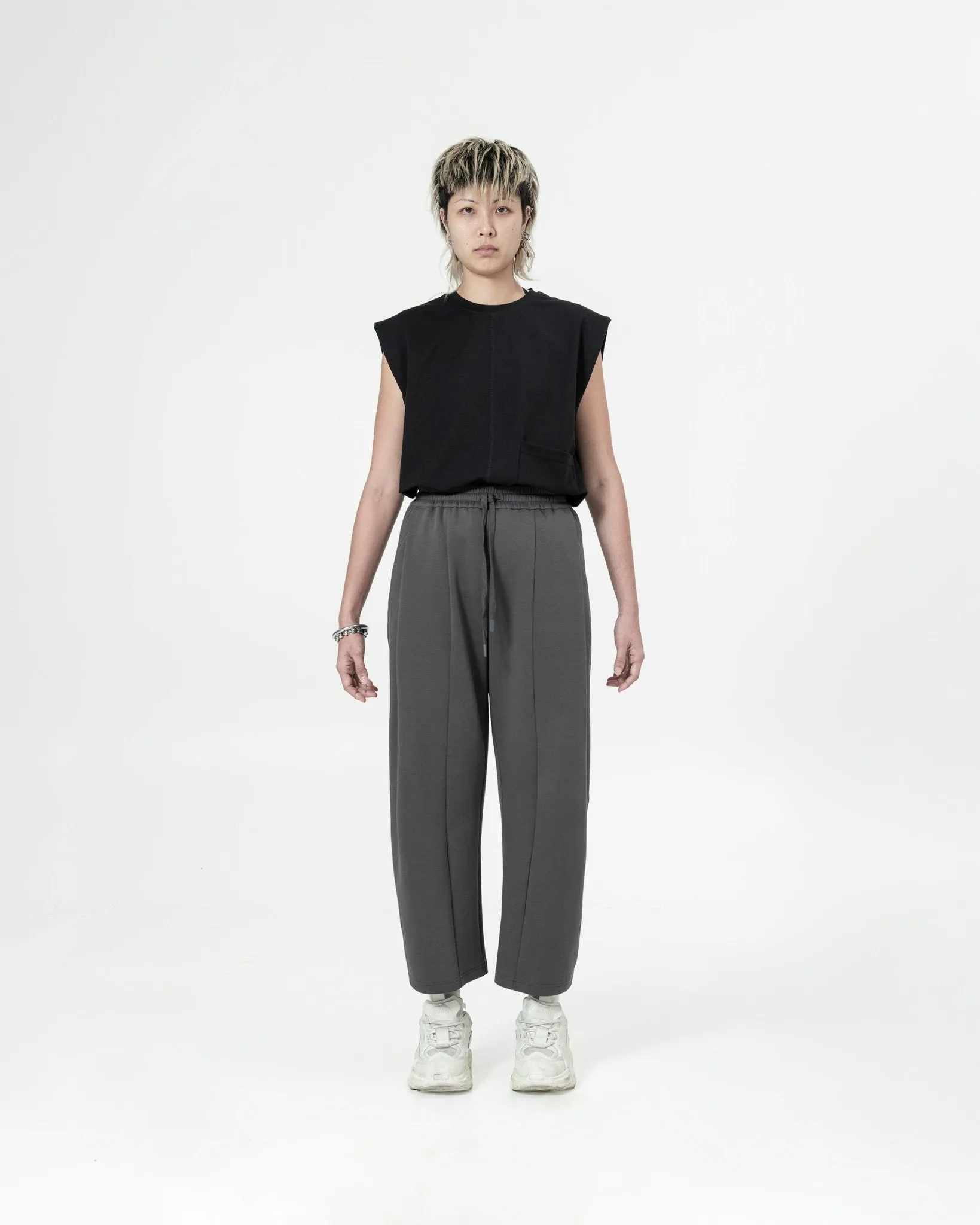 Pleated Sweatpants - Graphite