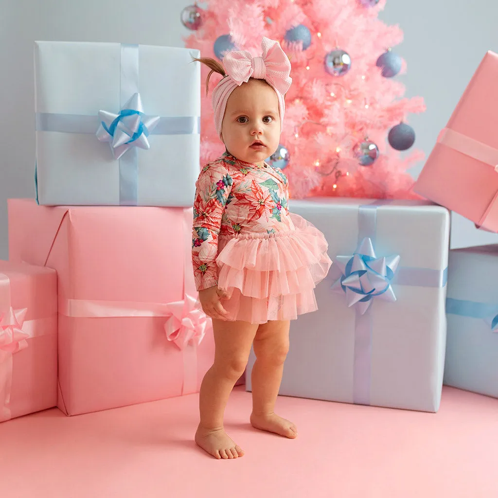 Poinsettia Tulle Bodysuit Dress