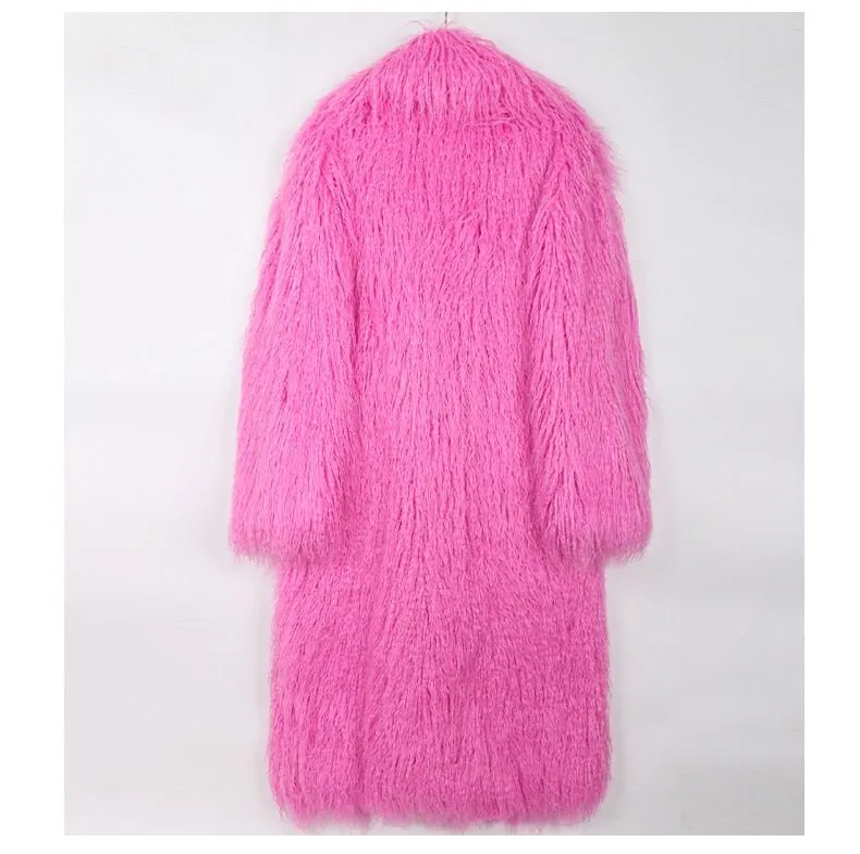 Pre Order:  Oversized Shaggy Faux Fur Coat