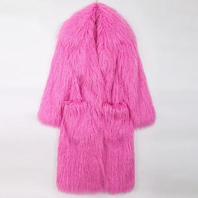 Pre Order:  Oversized Shaggy Faux Fur Coat