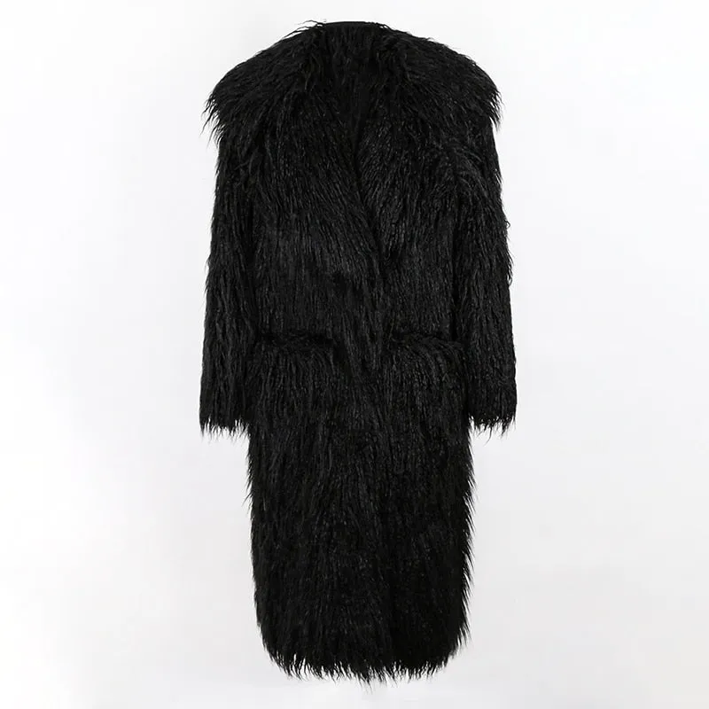 Pre Order:  Oversized Shaggy Faux Fur Coat