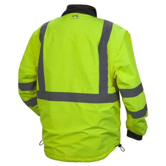 Pyramex® Hi Vis Reversible Windbreaker Weatherproof 4 in 1 Bomber Safety Jacket - ANSI Class 3 - RJR34