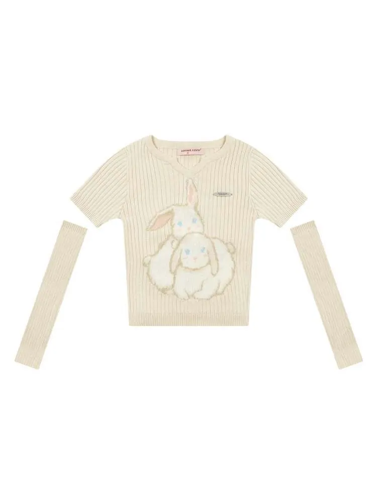 Rabbit Knit With Arm Warmers【s0000007129】