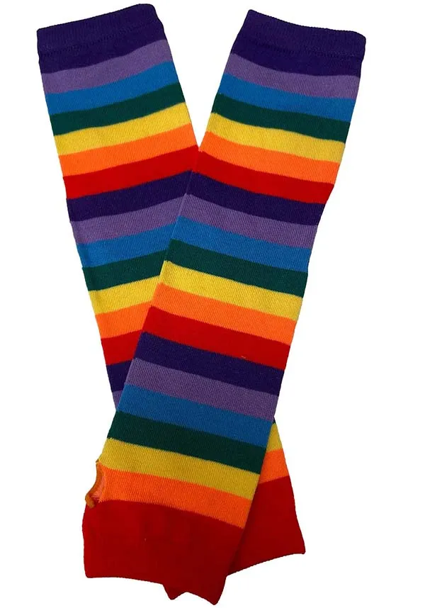 Rainbow Stripe | FINGERLESS GLOVES