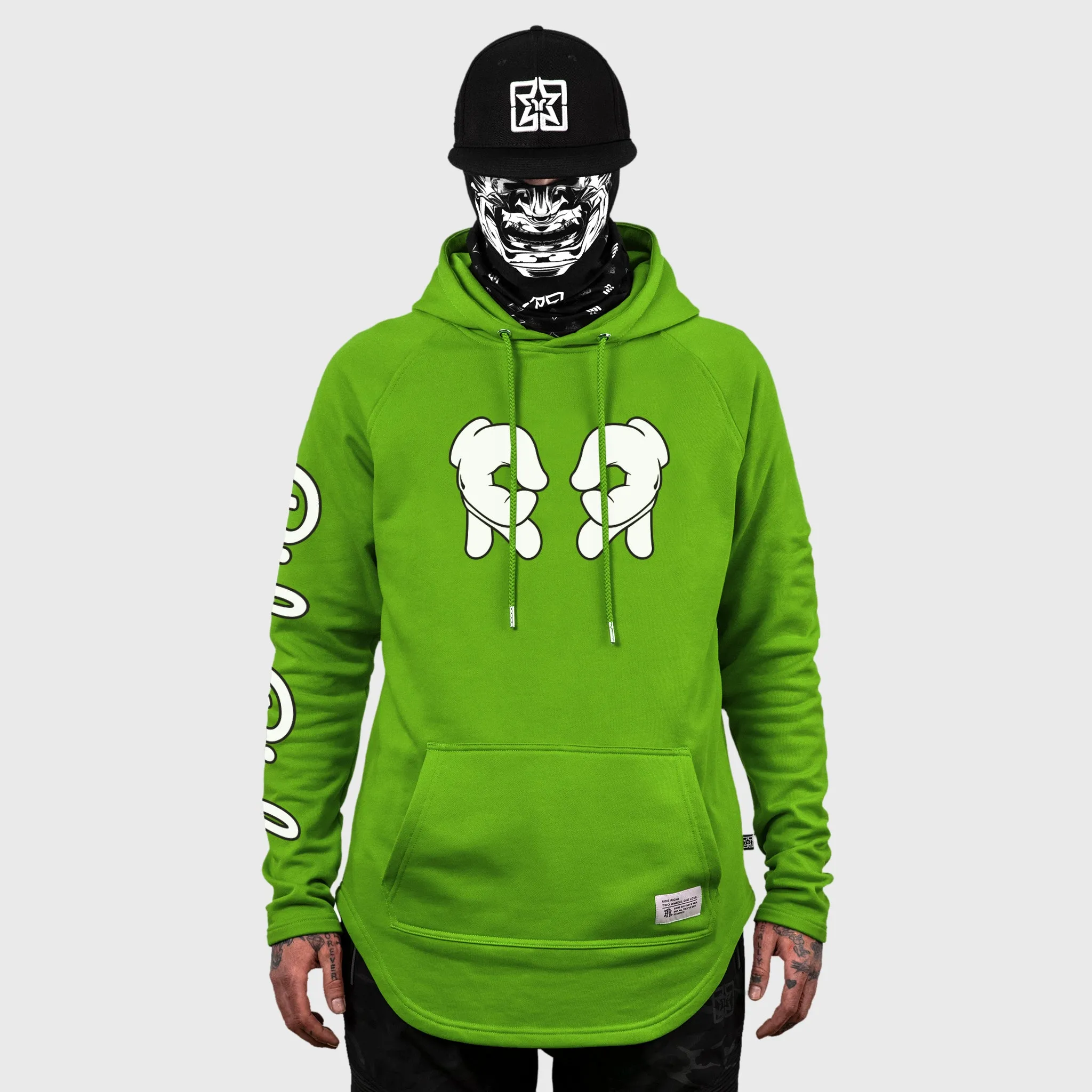 Rep Life On Two Scoop Pullover Hoodie {Lime Green}