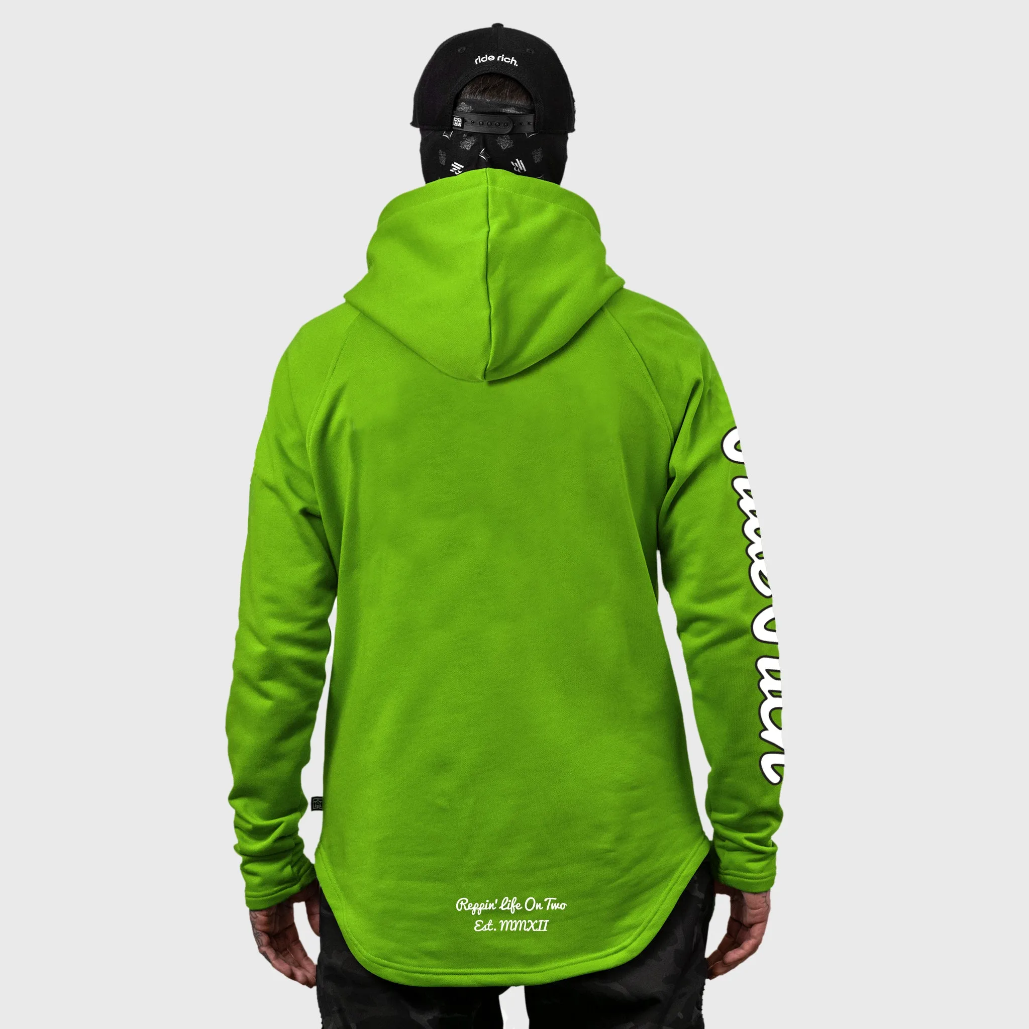 Rep Life On Two Scoop Pullover Hoodie {Lime Green}