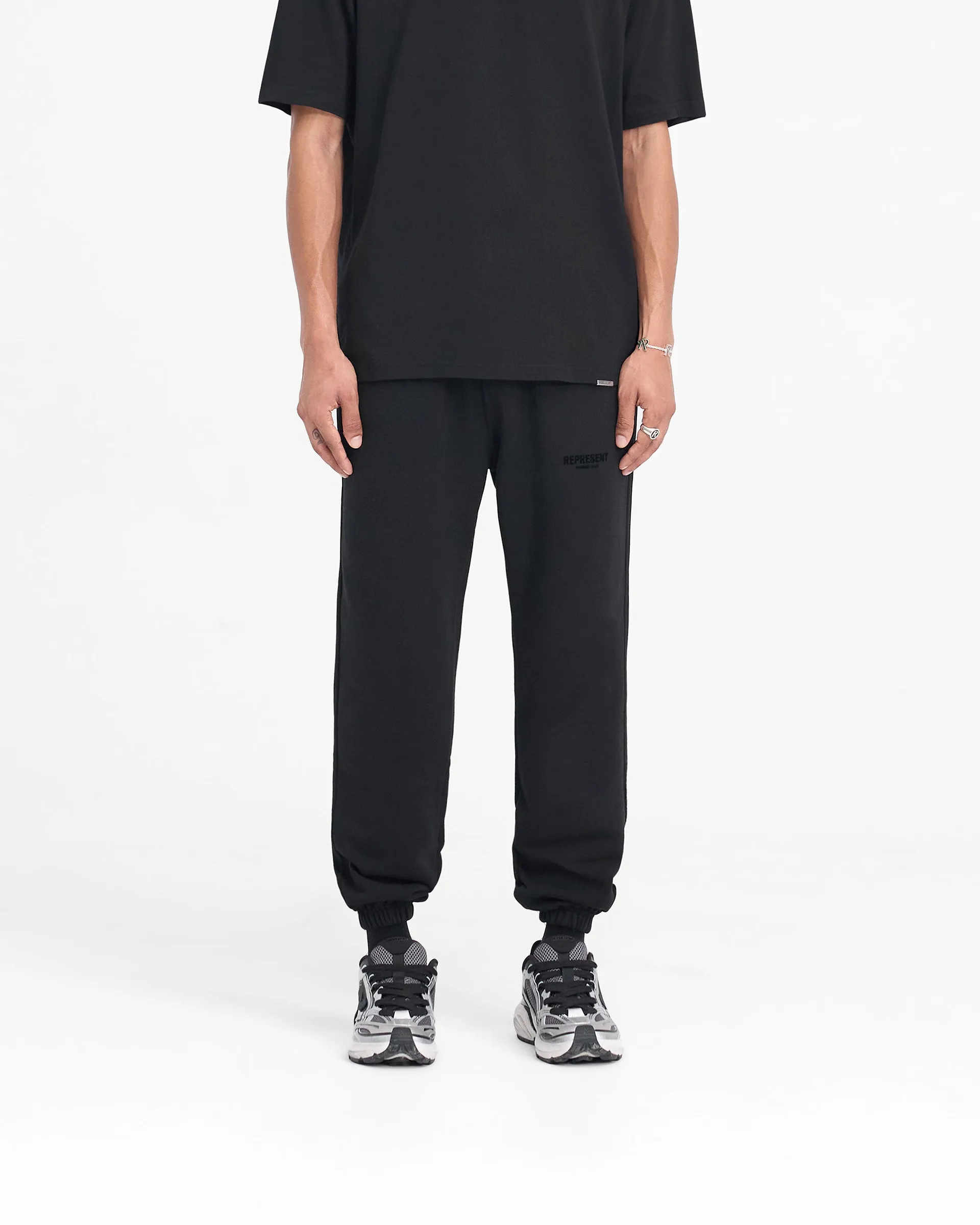 Represent Owners Club Flocked Sweatpant - Black