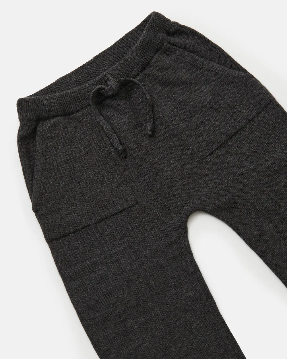 Ribbed Joggers | Black Melange