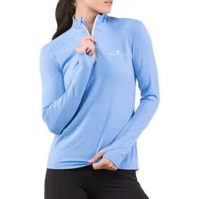 Ronhill Life Practice Half Zip Long Sleeve Womens Running Top - Blue