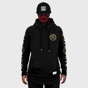 RR Filigree & Chains Scoop Pullover Hoodie {Gold on Black}