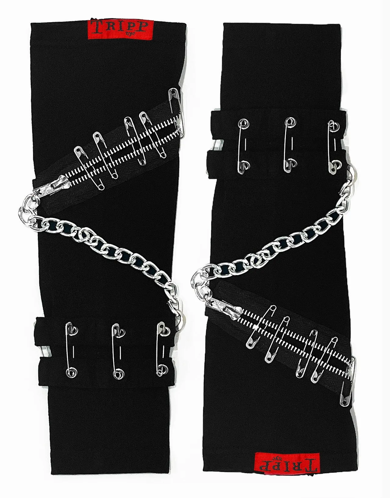 SAFETY PINS & CHAIN ARMWARMER