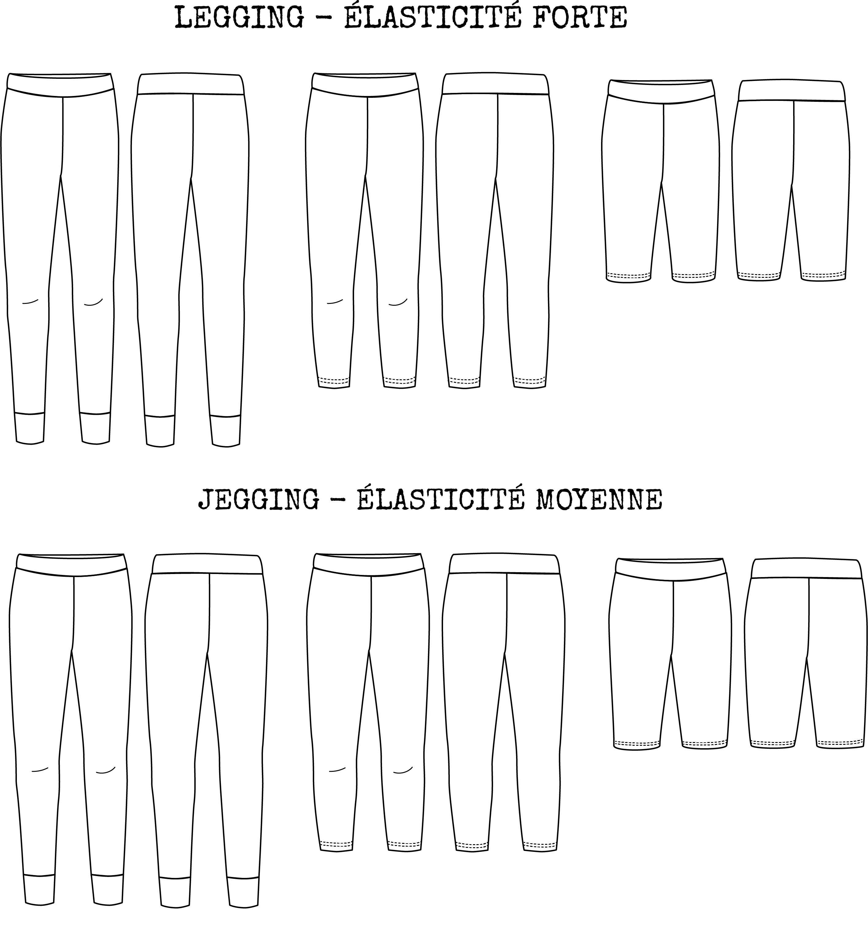 SEATTLE Duo Leggings Jegging - Girl   Mum - PDF Sewing Pattern