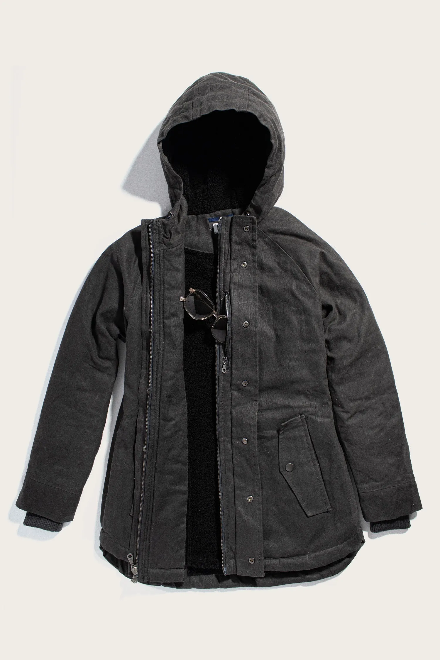 Sequoia Parka / Charcoal Waxed Canvas