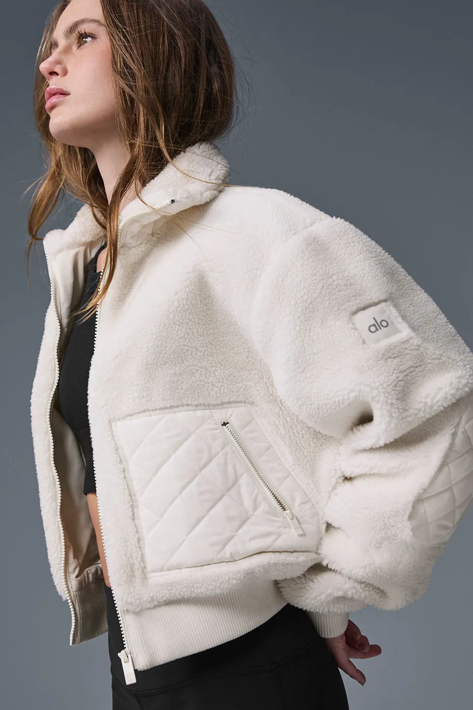 Sherpa Edge Bomber - Ivory