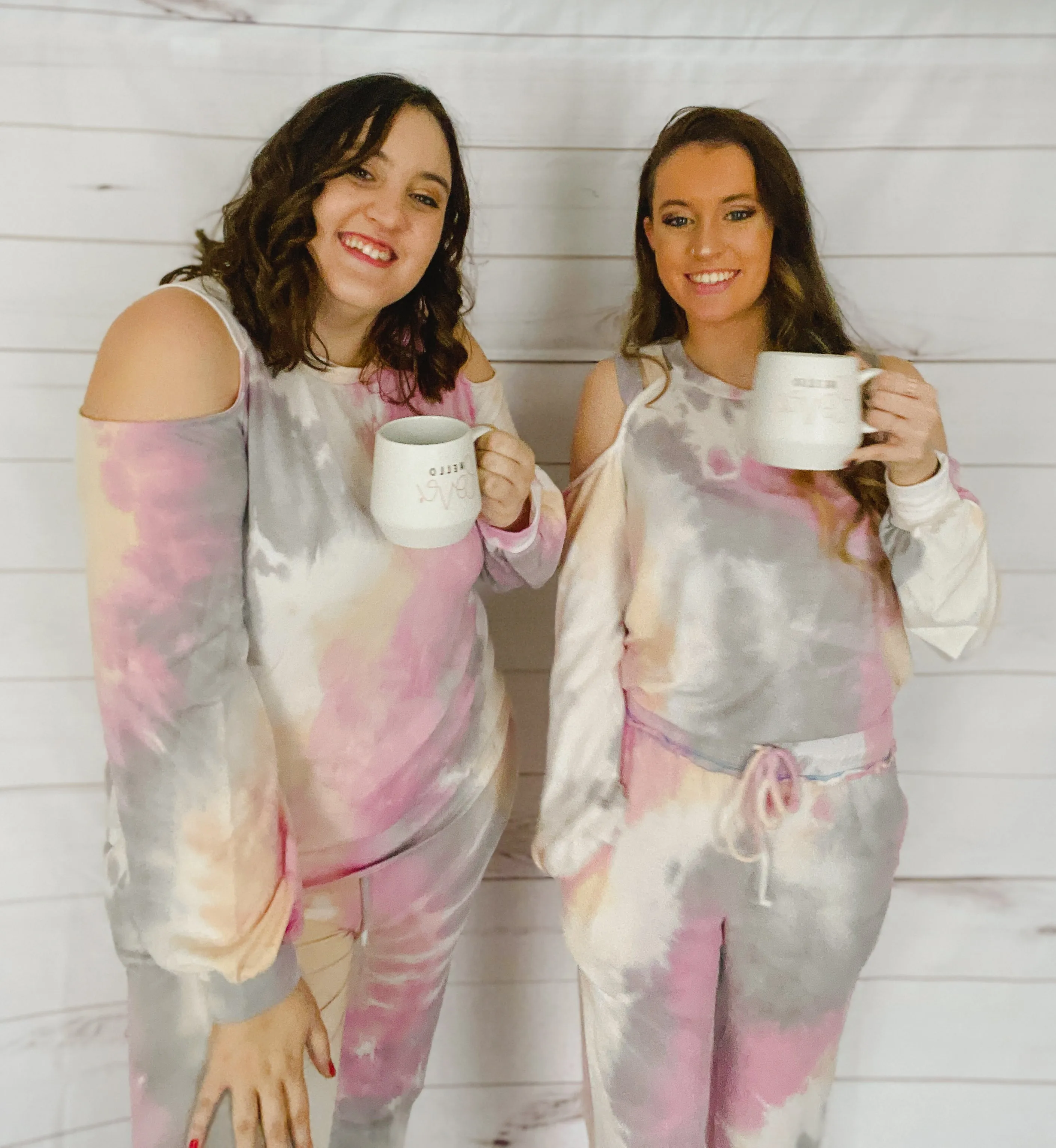 Simply Sweet Cold Shoulder Tie Dye Lounge Set