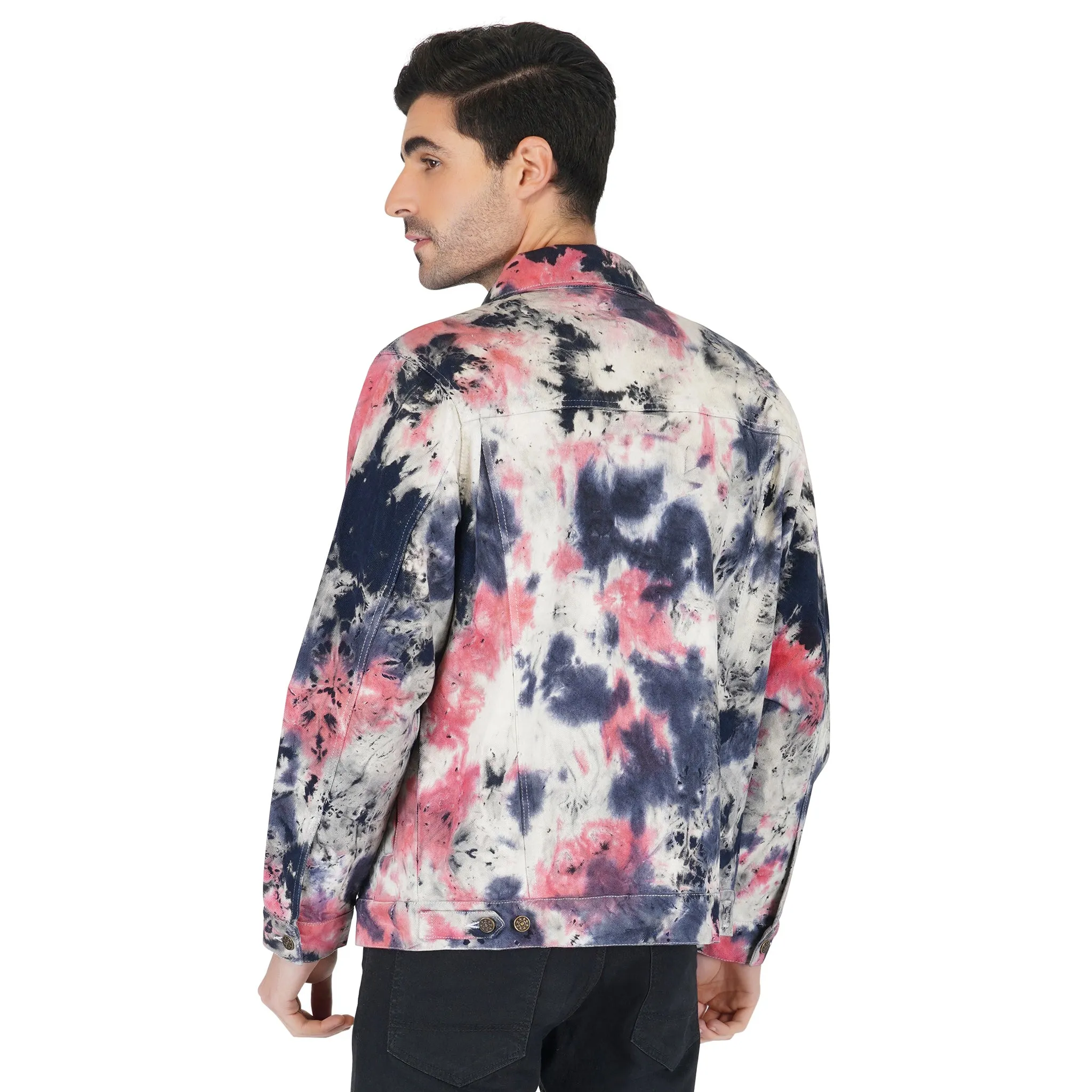 SLAY. Men's Tie Dye Denim Jacket