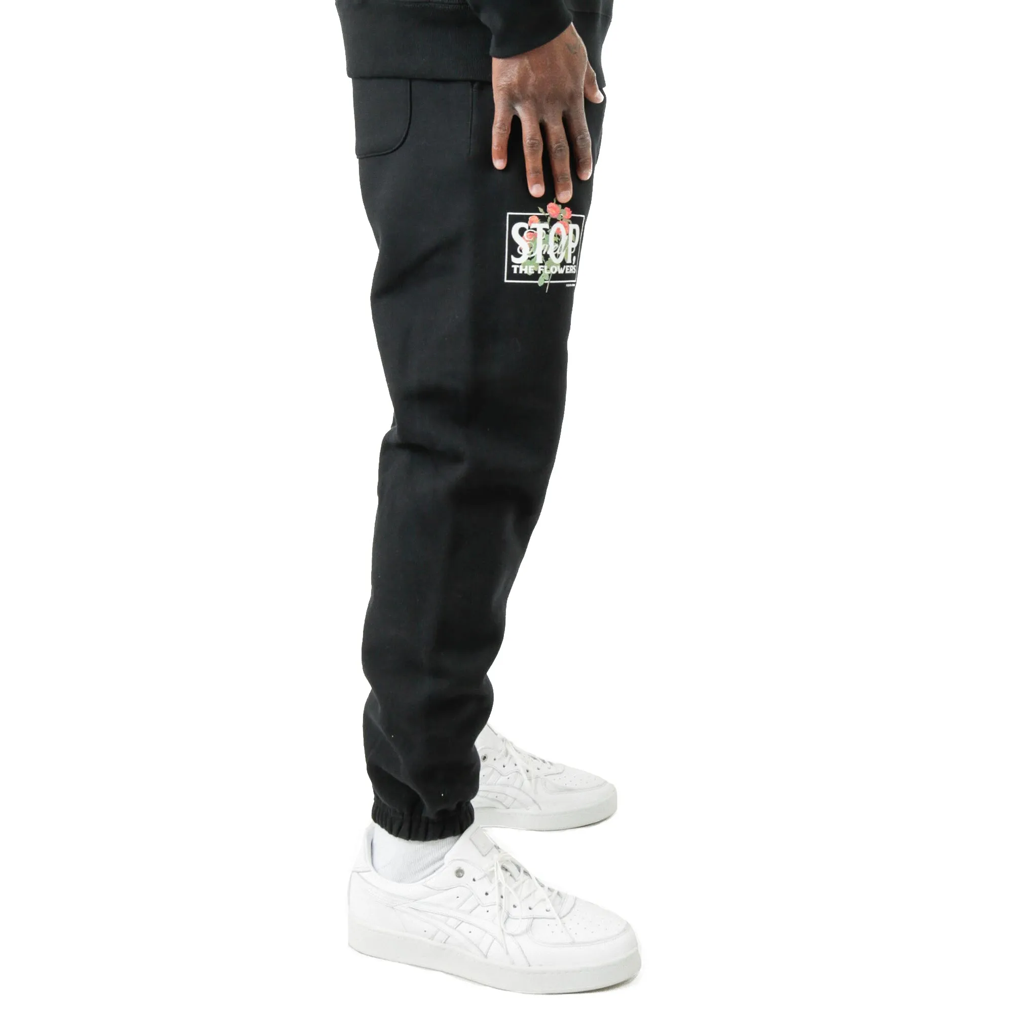 Smell The Flowers Sweatpants - Black