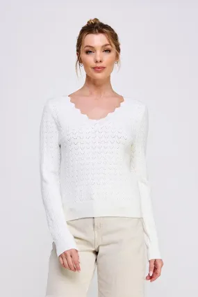 Soft & Fine Pointelle Sweater