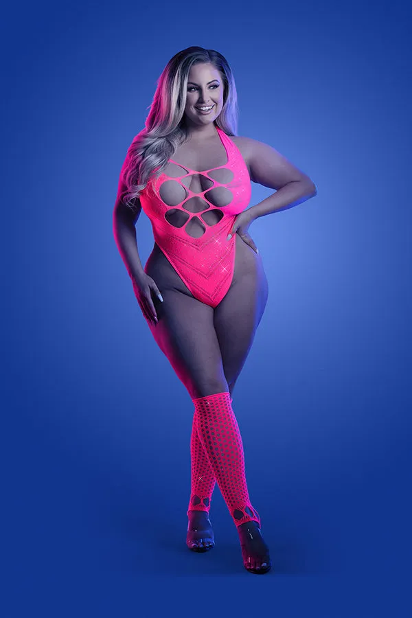 SPINNIN' ON THE POLE- Curvy Size Glow Lingerie