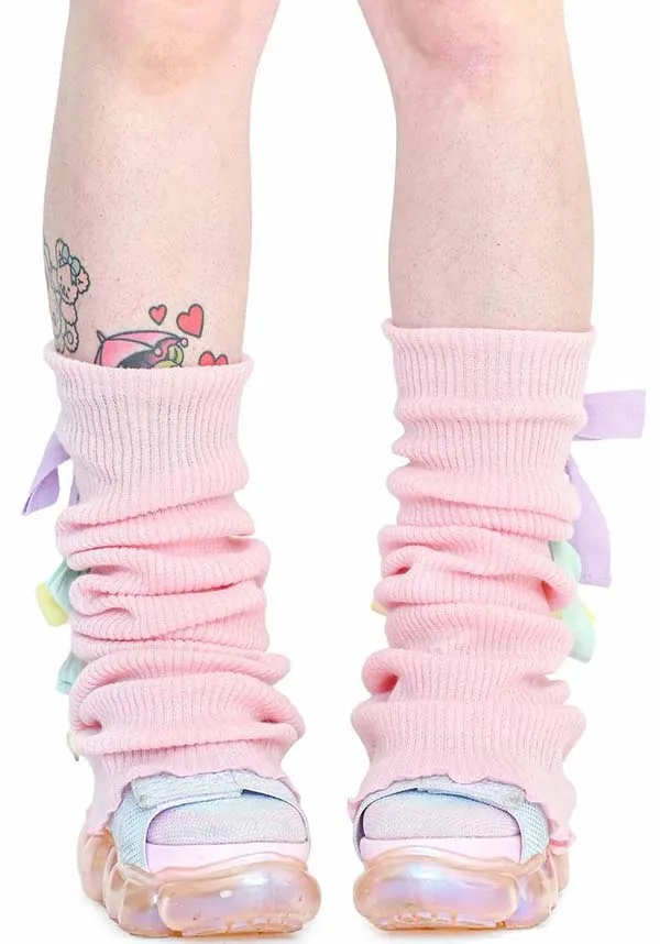 Sugar Ribbon [Pink] | LEG WARMERS