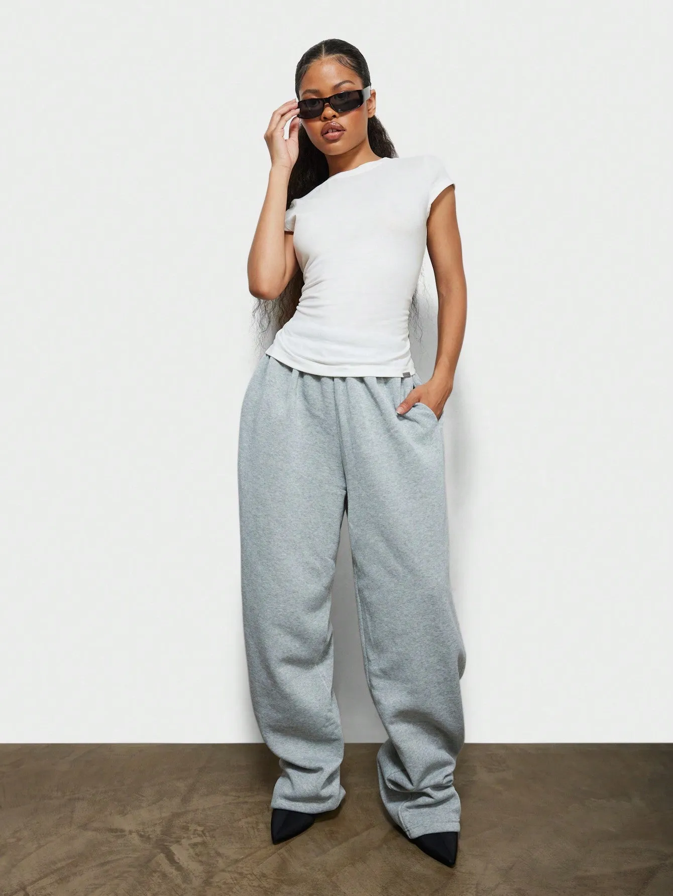 SUMWON WOMEN Pull On Loose Fit Baggy Essential Sweatpants