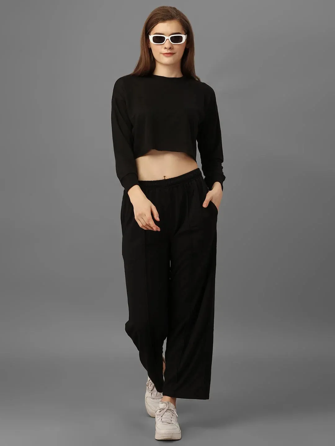 SXV Solid black Pull-On Trousers