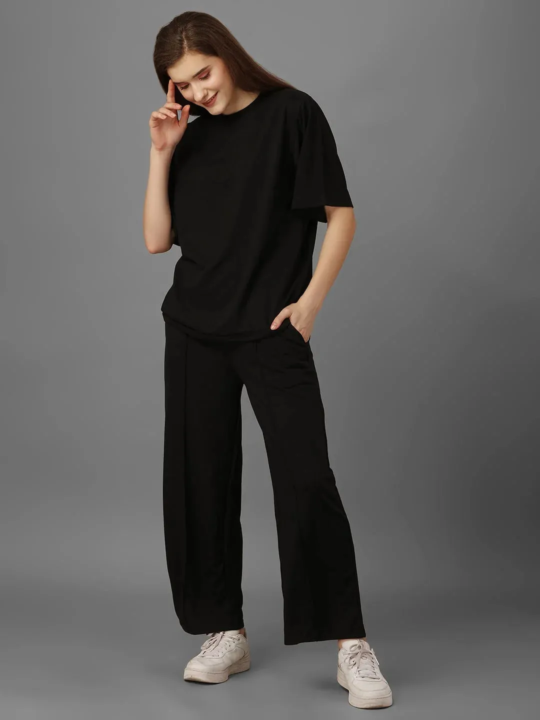 SXV Solid black Pull-On Trousers