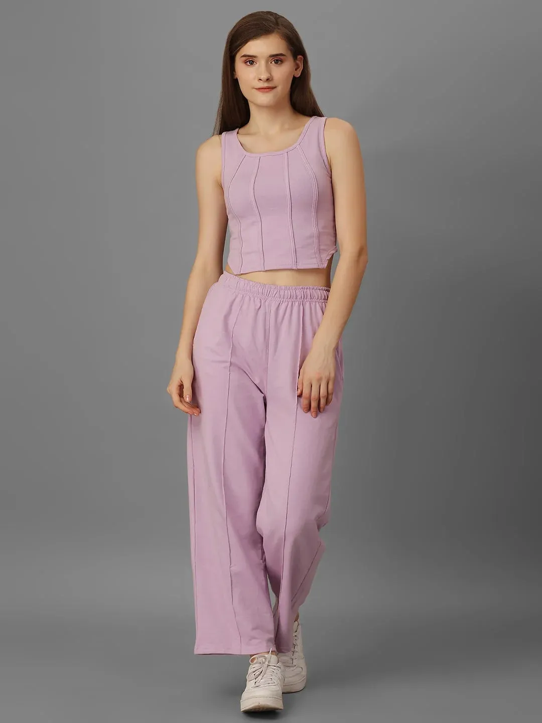 SXV Solid Lavender Pull-On Trousers