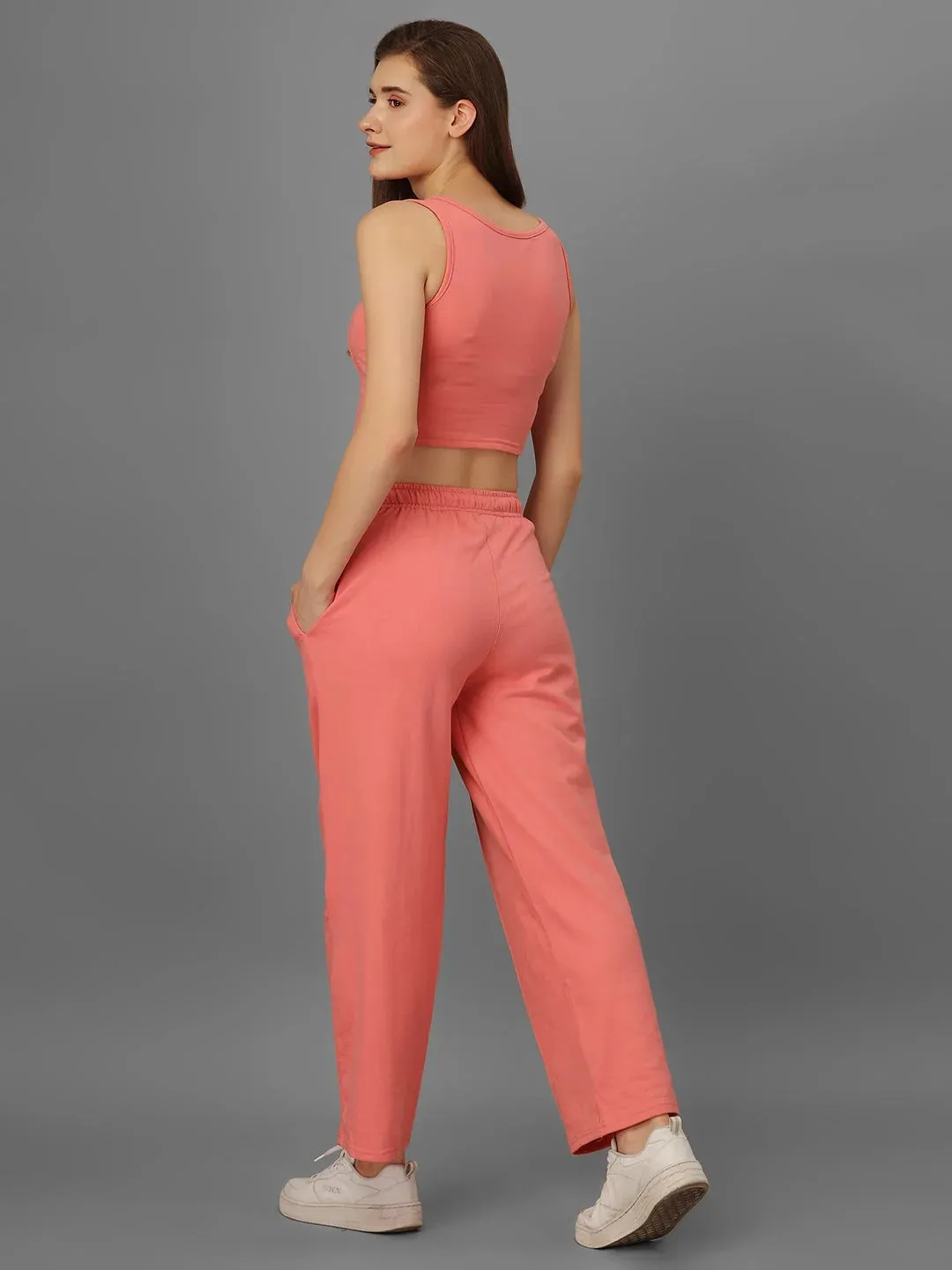 SXV Solid Peachpink Pull-On Trousers